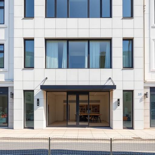 Fachada moderna do Estüdio Visão Clara em Lisboa